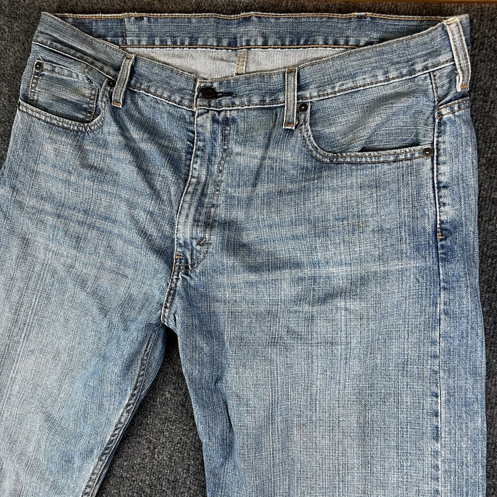 Levi's 569 Loose Straight Jeans Men 42x32 Light Wash Distressed Workwear‎ Read